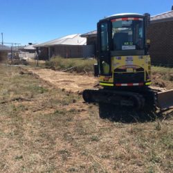 Googong House site cut and Prep
